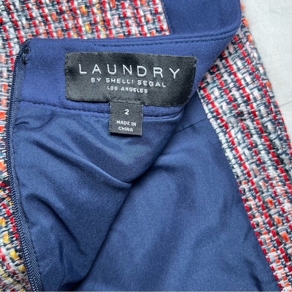 Laundry By Shelli Segal Los Angeles Tweed Fringed Mini Skirt - Picture 4 of 6